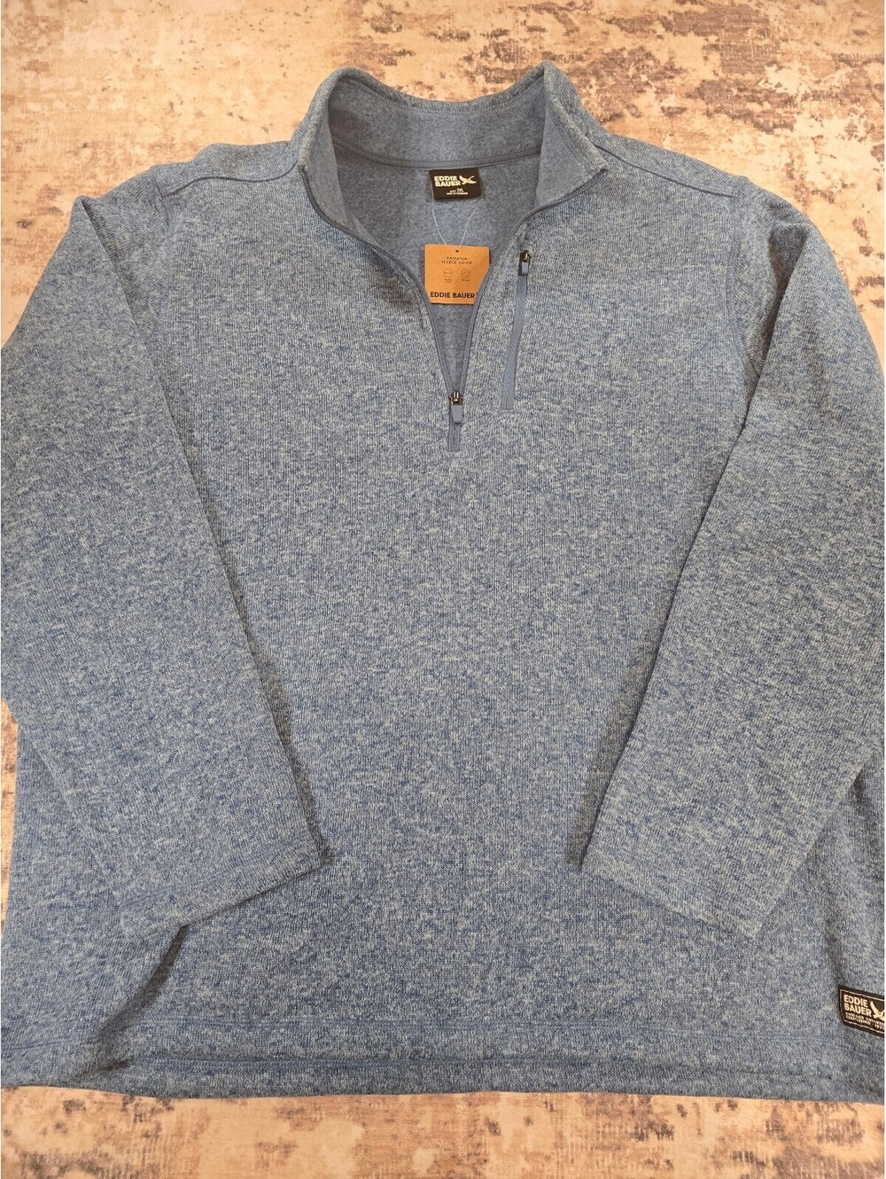 Eddie Bauer Radiator Fleece 1/4-Zip Pullover Men's 2XL Blue (NWT)